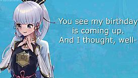 i messed up ayaka's virgin blowjob in this hentai joi episode