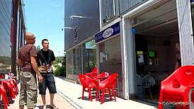 That day one sultry brunette had some thrilling outdoor intimacy