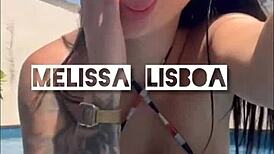 Melissa Lisboa se kaže med jemanjem sperme v rit