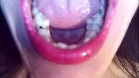 Teasing Mouth Fetish with Sexy Female Dirty Talk for Fans