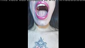 Teasing Mouth Fetish with Sexy Female Dirty Talk for Fans