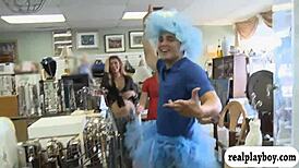 hey, check this girl swimming topless for cash outdoors