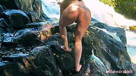 i stripped bare at the waterfall for a wild suck