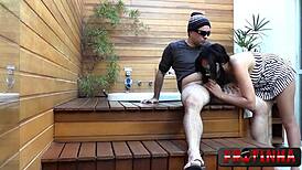 safada milf makes boyfriend wear horns with frotinha porn star action