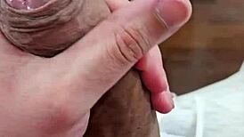 This cute brazilian twink is full of cum after solo play