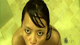 autumn's asian desire in punta cana leads to shower blowjob with monster cock