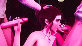 Student experiences group encounter in club setting, 3D anime hentai uncensored