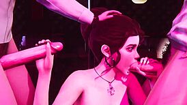 Student experiences group encounter in club setting, 3D anime hentai uncensored