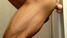 bisexual twink plays with dildo in shower fun