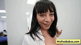 sasha pearl sucks huge dick at work