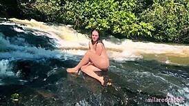 i stripped bare at the waterfall for a wild suck
