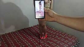 A beautiful teen 18+ slut gets horny and starts FUCKING on an internet video, her cute tits bouncing in this homemade amateur scene