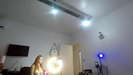 gabyconkey gets throat full of milk while friend watches her