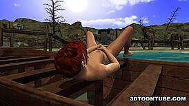 Foxy Lesbian Babe Licked On Boat