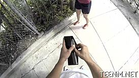 Honey courtney loxx sucks cock for cash in doggystyle fucking