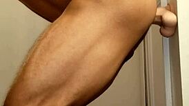 bisexual twink plays with dildo in shower fun