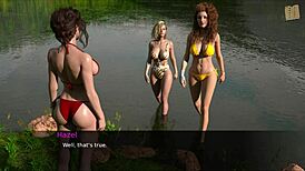 Hot Brunette Flirts in Nursing Back to Pleasure Game