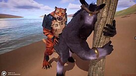 Wildlife adventure with gay furrys. Intense anal yiffing!