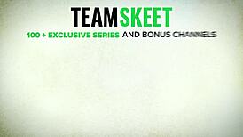 Hot Blonde Teen Stepsister Driven to Orgasm by Stepbrother in POV Kitchen Face Fucking!