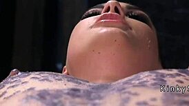 Babe Endures Intense Device Bondage Finger Fucking