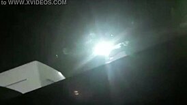 Couples engage in outdoor public mischief with amateurs.