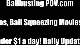 I Hammer Your Balls Black And Blue In Bondage!