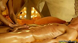 Massage Eases His Big Tired Cock