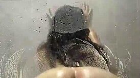 Pawg Babe Rides Dildo in Shower with Moaning ASMR