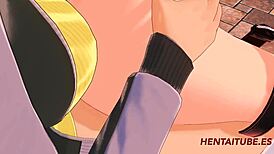 Code Geass Futanari Hentai 3D: Kallen Fucks CC with Creampie