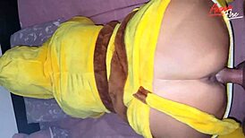Thick wife plays taboo Pikachu role with fat ass exposed. Her natural tits bounce wild.