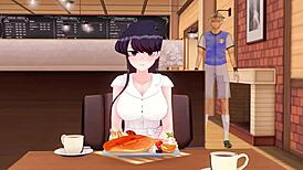 In this 3D porn, Komi-san with too many friends enjoys sex and deepthroat