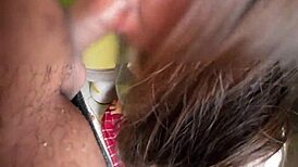 stepbrother lifts sister's skirt in bathroom