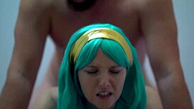 Blue Eyed Babe Gets Creamed In Bed