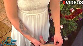 pleeeeeease cum inside after rough family dinner creampie