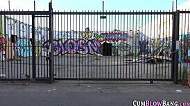 Busty Blowbang Milf Sucks Black Shlongs