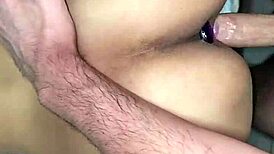 Skinny Petite Latina Girl's Vagina Eaten with Gaping Asshole