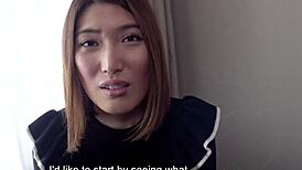japanese office girl miku kanno first adult video doggy style