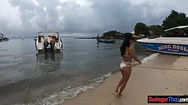 Loving His Curvy Thai Girlfriend's Slutty Blowjob