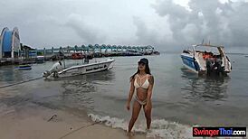 Loving His Curvy Thai Girlfriend's Slutty Blowjob