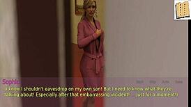 a wife and stepmother seducing with lingerie and blonde charm at 24