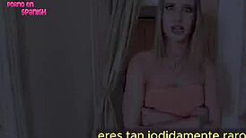 Stepsister steals and pays with blowjob