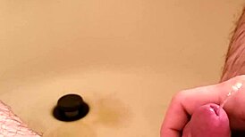 Watch this old man PISS on the shaved hairless cock with his SMALL DICK!