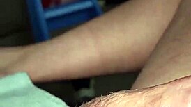 edging with new toy on couch?