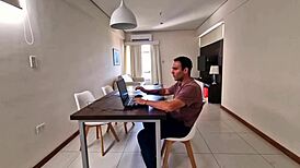 latina teen 18+ gives surprise blowjob then gets fucked