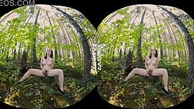 Raven Snow Gets Her Big Breasted Clit Pleasured Outdoors