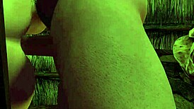 Slim Blonde Rides Sideways in Skyrim Parody