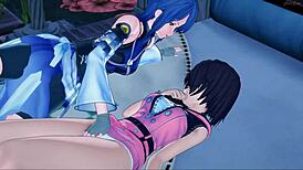 Aqua Rubs Kiari’s Pussy Before They Take Turns Eating Each Other Out. Kingdom Hearts Lesbian Hentai Scissoring Action!