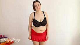 trying on new bras with natural curves