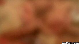 lesbian bimbo fist fucks gaping anal