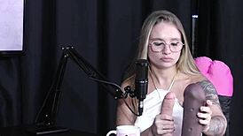 blonde shares handjob and blowjob techniques with naty varga in sheer red